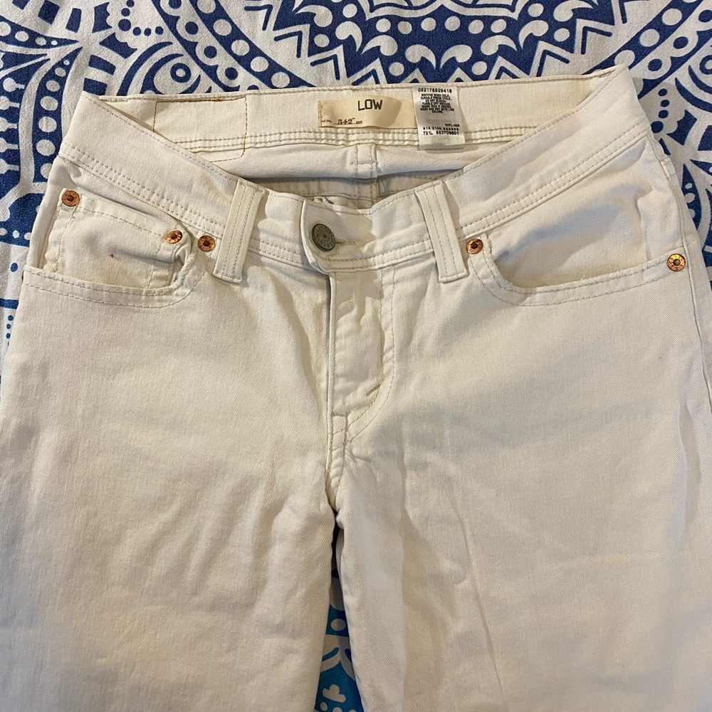 LEVI’S 542 WHITE WIDE LEG CAPRI SIZE 9/10 30 - Picture 12 of 16